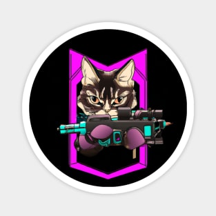 Cyberpunk Kitty Magnet